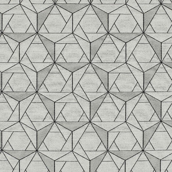 HBF Folded Lines Chalk & Black Upholstery Fabric