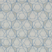 HBF Folded Lines Grey and Aqua Upholstery Fabric
