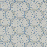 HBF Folded Lines Gray & Aqua Upholstery Fabric
