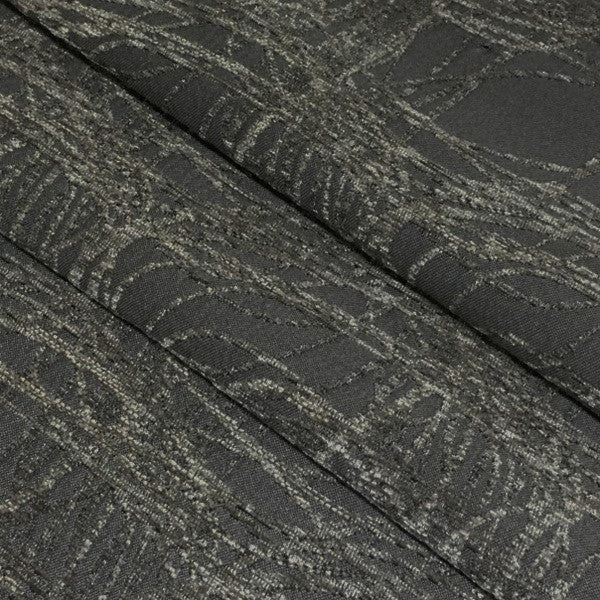 Henges Graphite Chenille Gray Upholstery Fabric