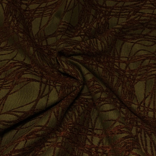 Henges Desert Chenille Brown Upholstery Fabric