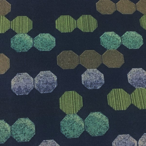 Momentum Mensa Gateway Geometric Blue Upholstery Fabric