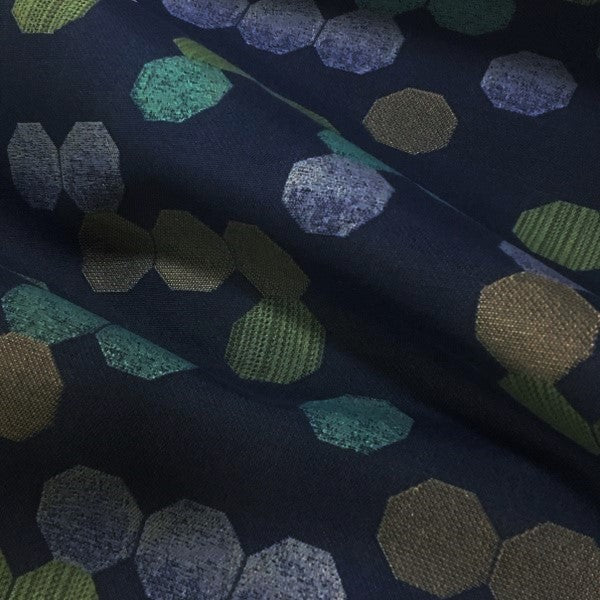 Momentum Mensa Gateway Geometric Blue Upholstery Fabric