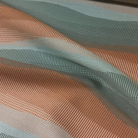 Momentum Ebb Sunrise Wavy Stripe Orange Upholstery Fabric