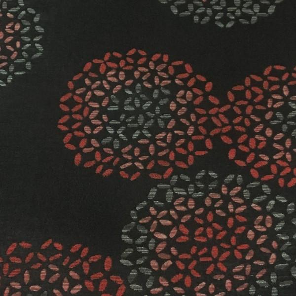 Arc-com Brayer Flower Onyx Floral Black Upholstery Fabric
