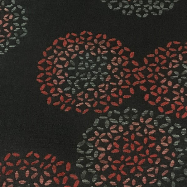 Arc-Com Brayer Flower Onyx Upholstery Fabric