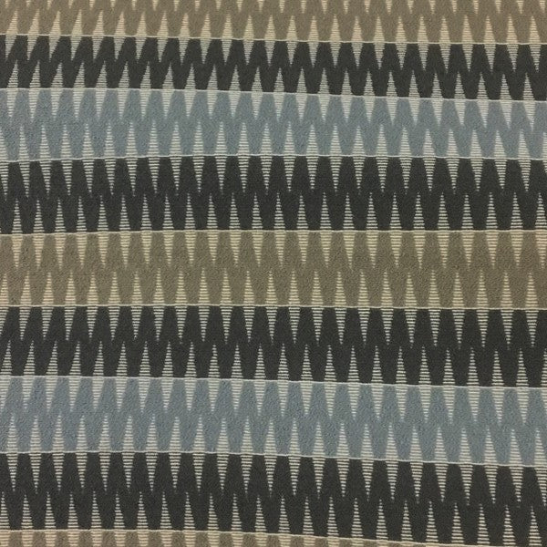 Knoll Durand Moonlight Zig-Zag Geometric Gray Upholstery Fabric