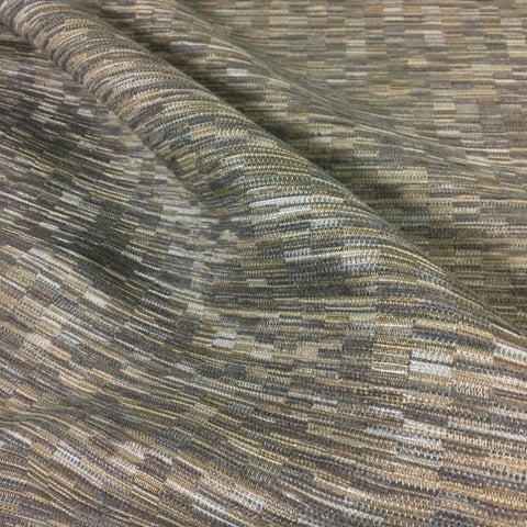 Mayer Aurora Stone Stripe Chenille Gray Upholstery Fabric