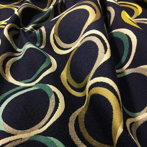 Designtex Rotary Marine Overlapping Circles Upholstery Fabric