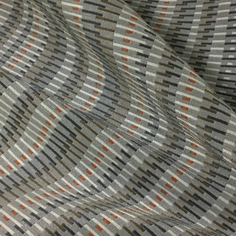 Momentum Journal Stone Stripe Gray Upholstery Fabric