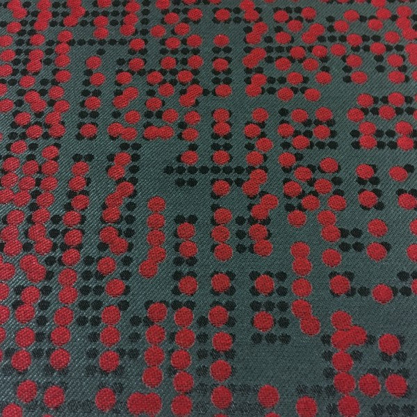 Mayer Circuit Cardinal Geometric Red Upholstery Fabric