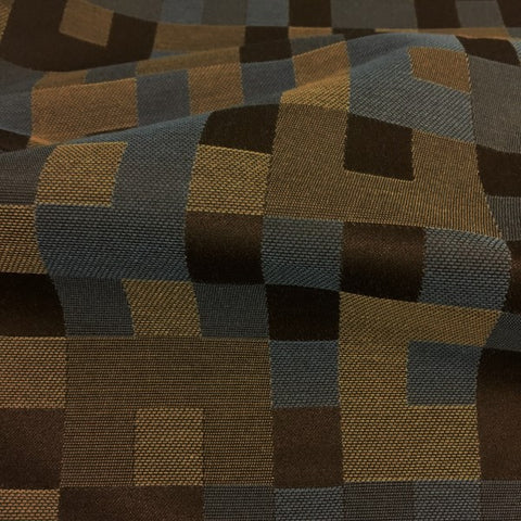 Maharam Couple Tavern Crypton Geometric Brown Upholstery Fabric