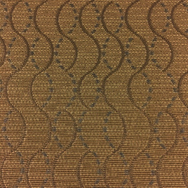 Momentum Ascend Grain Wavy Lined Brown Upholstery Fabric