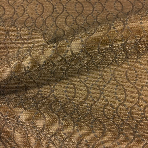 Momentum Ascend Grain Wavy Lined Brown Upholstery Fabric