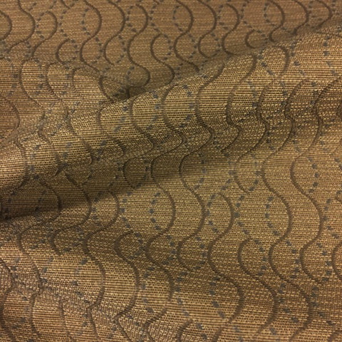 Momentum Ascend Grain Wavy Lined Brown Upholstery Fabric