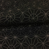 D.L. Couch Galaxy Solar System Geometric Gray Upholstery Fabric