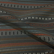 Momentum Beep Steel Colorful Checked Stripe Grey Upholstery Fabric
