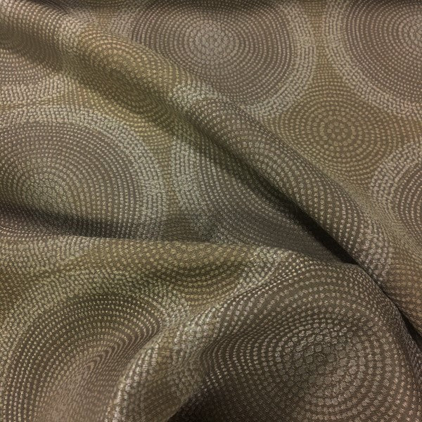 Arc-Com Shibori Pebble Concentric Circles Brown Upholstery Fabric