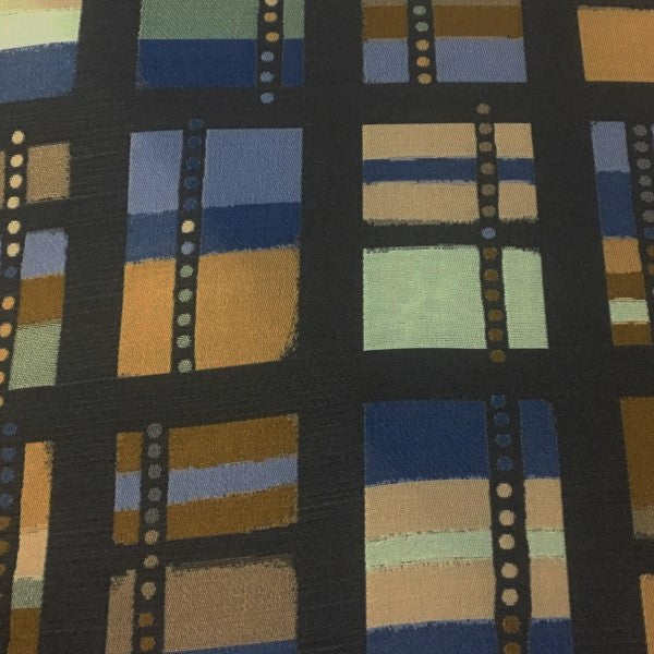 Momentum Audio Chanty Durable Blue Geometric Upholstery Fabric