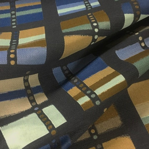 Momentum Audio Chanty Durable Blue Geometric Upholstery Fabric