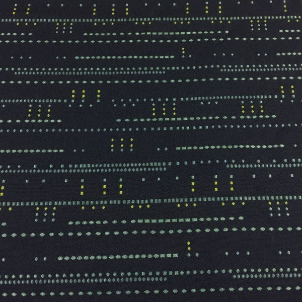 Designtex Pinpoint Indigo Dotted Stripe Blue Upholstery Fabric