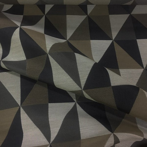 Palazzo Vecchio Modern Geometric Brown Upholstery Fabric