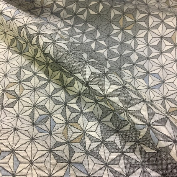 Brentano Nova Cygnus 3D Triangles Gray Upholstery Fabric