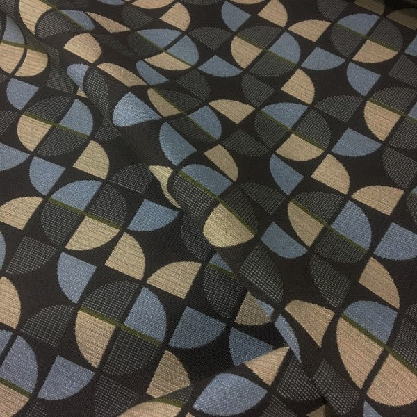 CF Stinson Pinball Moonbeam Geometric Blue Upholstery Fabric