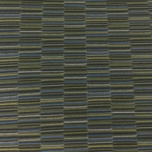 Momentum LineUp Fern Staggered Stripe Green Upholstery Fabric