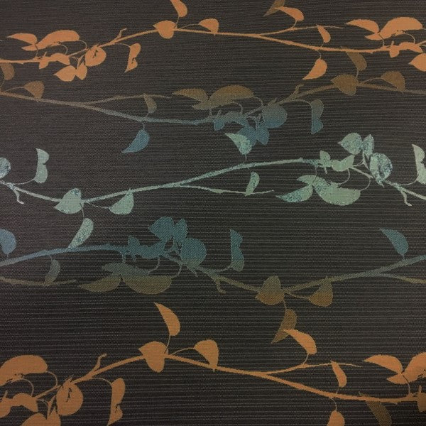 Momentum Banter Toffee Botanical Stripe Brown Upholstery Fabric