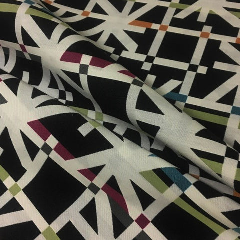 Momentum Tactic Type Contemporary Pattern Black Upholstery Fabric