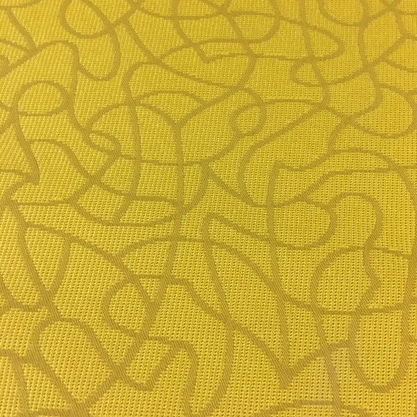 Luna Textiles Jaunty Lemon Abstract Yellow Upholstery Fabric