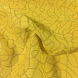 Luna Textiles Jaunty Lemon Abstract Yellow Upholstery Fabric