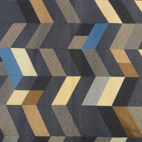  Maharam Parquet Mosaic Blue Upholstery Fabric