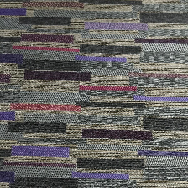 Designtex Jaunt Blackberry Dashes Gray Upholstery Fabric