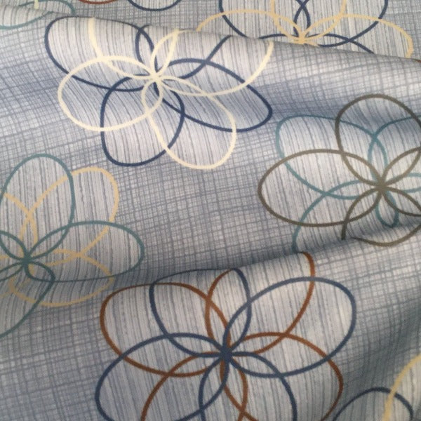 Momentum Silica Toa Honor Blue Floral Upholstery Vinyl