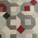 Carnegie Puzzle 25 Sunbrella Red Upholstery Fabric