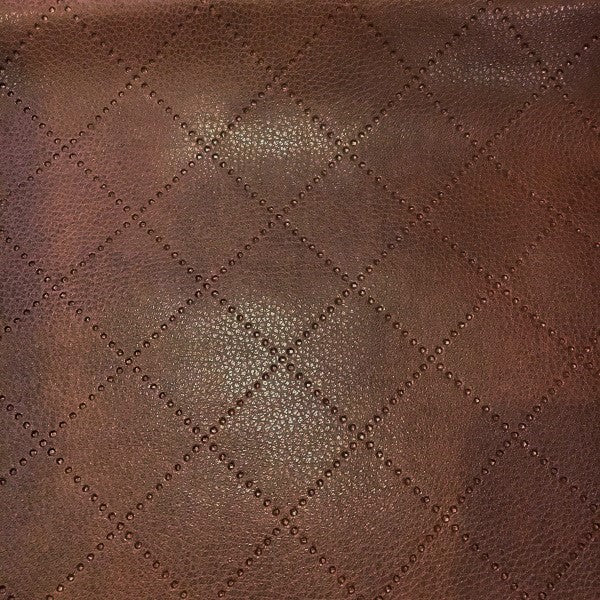 Richloom Gorman Latte Solid Brown Faux Leather Upholstery Vinyl