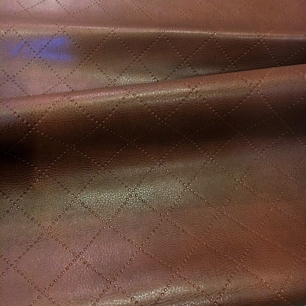 Richloom Gorman Latte Solid Brown Faux Leather Upholstery Vinyl