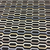 Carnegie Camden Color 6 Ogee Design Black Upholstery Fabric
