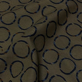 Momentum Crew Down Under Blue Circles Brown Upholstery Fabric