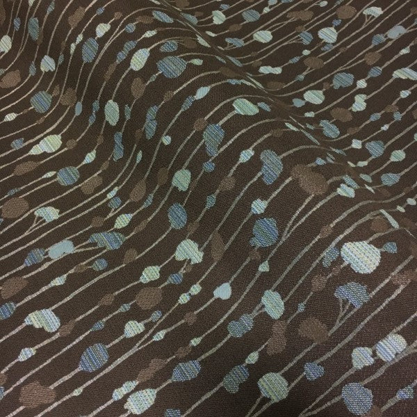 Momentum April Dock Abstract Foliage Brown Upholstery Fabric