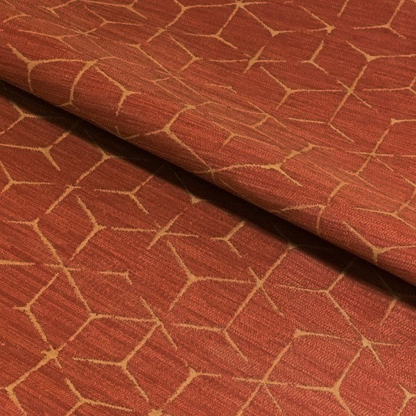 Arc-Com Itajime Tangerine Modern Design Orange Upholstery Fabric