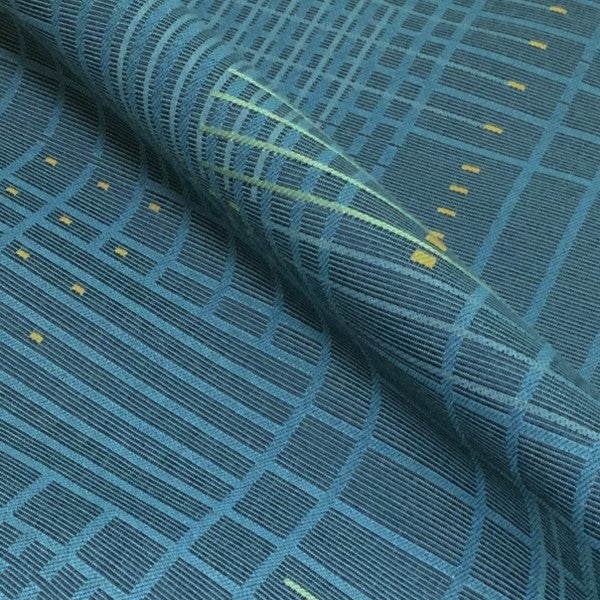 Maharam Urban Pool Modern Geometric Blue Upholstery Fabric