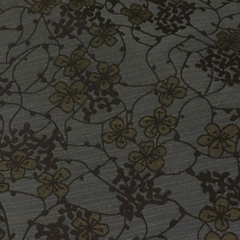 LoomSource Chai Twilight Botanical Gray Upholstery Fabric