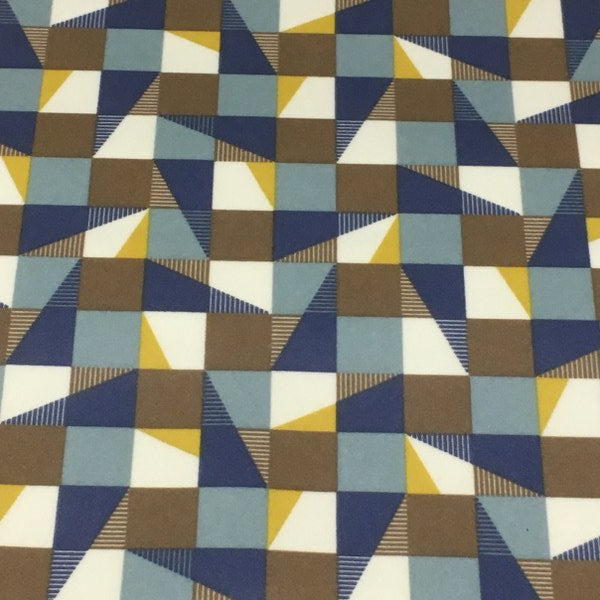 Momentum Silica Checker Flax Geometric Upholstery Vinyl