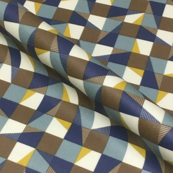 Momentum Silica Checker Flax Geometric Upholstery Vinyl