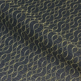Momentum Ascend Dusk Wavy Lined Blue Upholstery Fabric