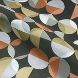 Arc-Com Radius Ash Geometric Design Gray Upholstery Fabric