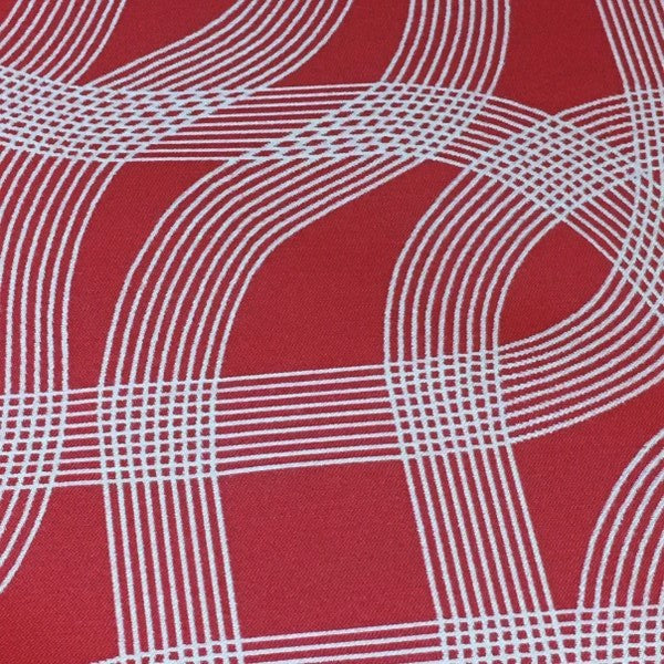 Maharam Sunbrella Cursive Fast Designer Red Upholstery Fabric